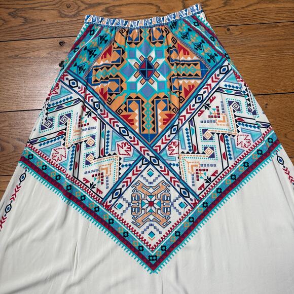 Flying Tomato Women Skirt Maxi SZ M Aztec Western Ranch Rodeo Boho Midi READ - Picture 4 of 8